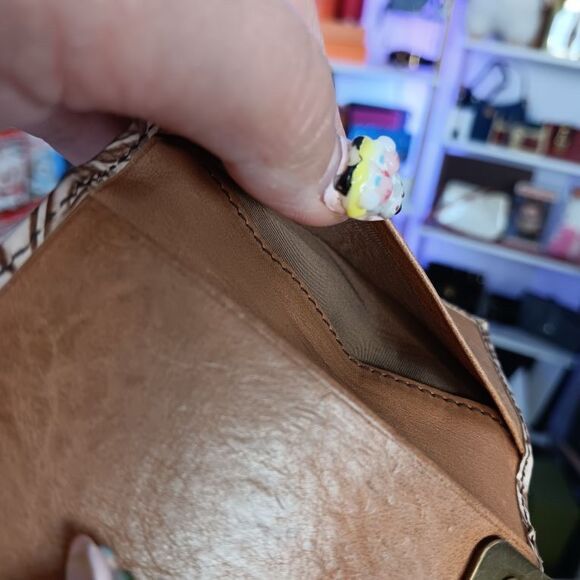 Rare Miu Miu Vintage Brown Floral Boho Key Case Wallet - Picture 7 of 7